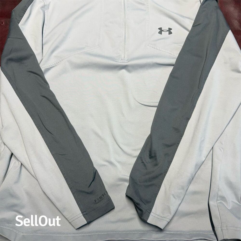 Under Armour Men's XL Gray 1/4 Zip Fleece Pullover Sweatshirt